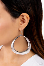 Load image into Gallery viewer, Paparazzi Asymmetrical Action - Silver Earrings
