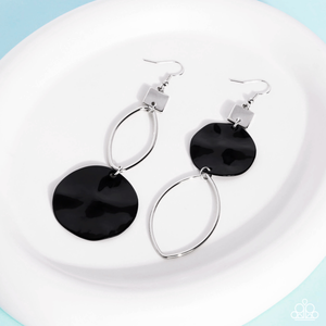 Paparazzi Obsessive Ostinato - Black Earrings