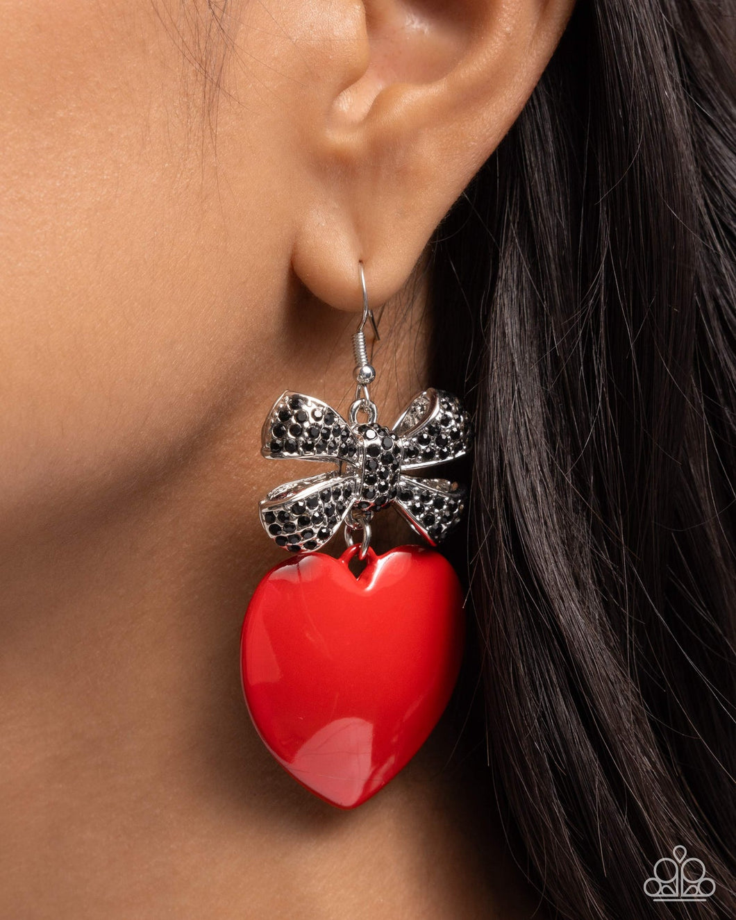 Paparazzi Suitable Sweetheart - Red Earrings