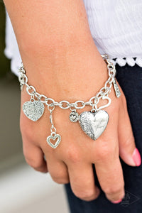 Paparazzi Pure In Heart - Silver Bracelet (Black Diamond Exclusive)