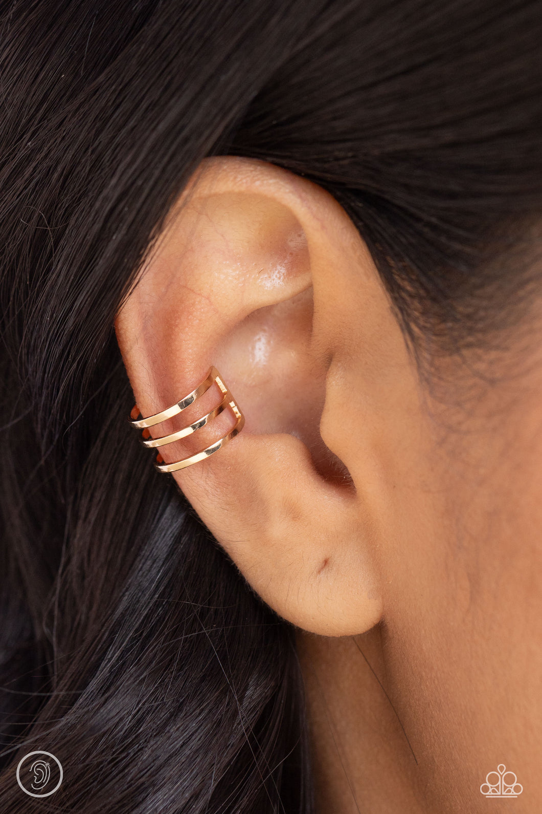 Paparazzi Metro Mashup - Gold Earrings (Ear Cuffs)