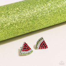Load image into Gallery viewer, Paparazzi Watermelon Slice - Red Earrings
