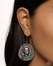 Load image into Gallery viewer, Paparazzi Cowboy Chaperone - Blue Earrings
