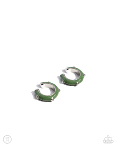 Paparazzi Coastal Color - Green Earrings (Ear Cuffs)