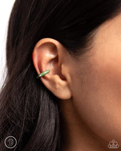 Load image into Gallery viewer, Paparazzi Coastal Color - Green Earrings (Ear Cuffs)
