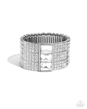 Load image into Gallery viewer, Paparazzi Dramatic Diva - White Bracelet
