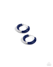 Load image into Gallery viewer, Paparazzi Pivoting Paint - Blue Earrings
