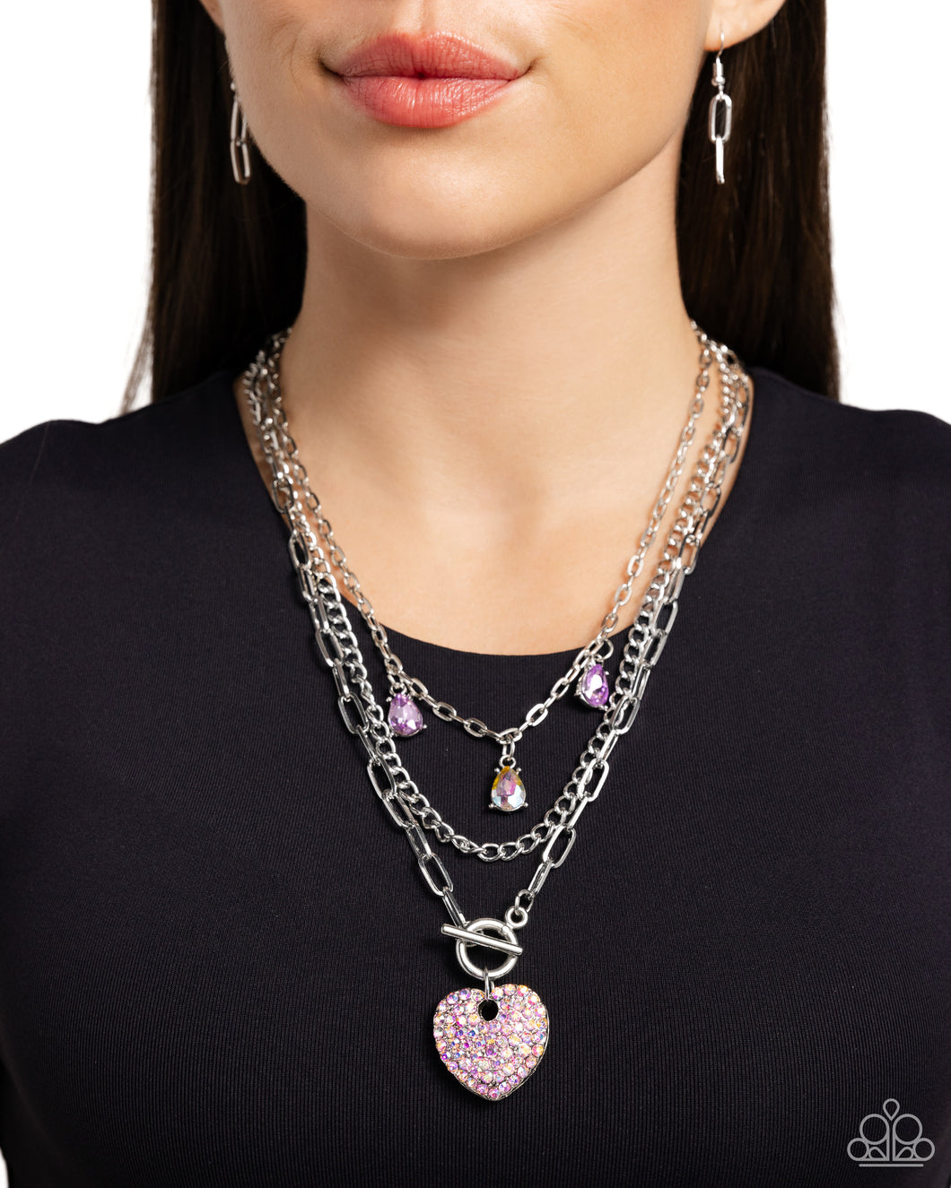 Paparazzi HEART History - Purple Necklace