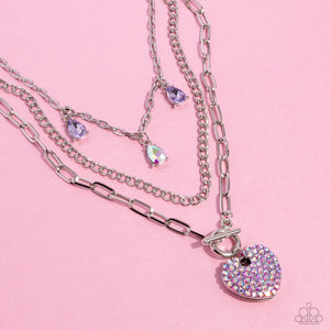 Paparazzi HEART History - Purple Necklace