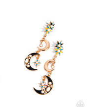 Load image into Gallery viewer, Paparazzi Stellar Serendipity - Gold Earrings
