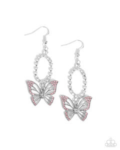 Paparazzi Aerial Avenue - Pink Earrings