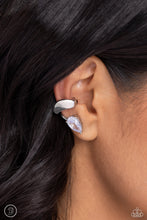Load image into Gallery viewer, Paparazzi Twisting Teardrops - White Earrings (Ear Cuffs)
