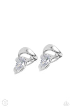 Load image into Gallery viewer, Paparazzi Twisting Teardrops - White Earrings (Ear Cuffs)
