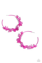 Load image into Gallery viewer, Paparazzi Shimmery Swarm - Pink Hoop Earrings

