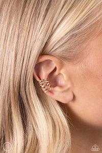 Paparazzi Flexible Fashion - Gold Earrings (Ear Cuffs)