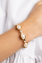 Load image into Gallery viewer, Paparazzi Are You Gonna Be My PEARL? - Gold Bracelet
