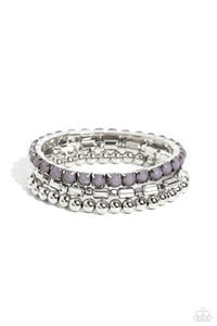 Paparazzi Monochromatic Maverick - Silver Bracelet