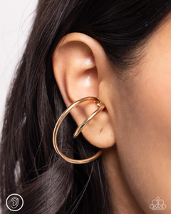 Paparazzi Wraparound Whimsy - Gold Earrings (Ear Cuffs)