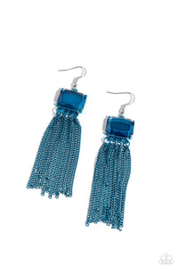 Paparazzi Dreaming Of TASSELS - Blue Earrings