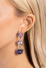 Load image into Gallery viewer, Paparazzi Dimensional Dance - Purple Earrings
