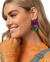Load image into Gallery viewer, Paparazzi Tulip Triumph - Purple Earrings
