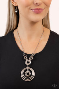 Paparazzi High HOOPS - Silver Necklace