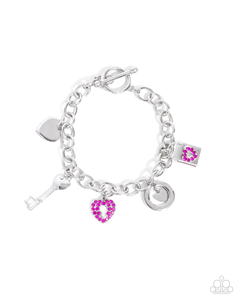 Paparazzi Momentary Bliss - Pink Necklace & Paparazzi Momentary Balance - Pink Bracelet Set