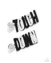 Load image into Gallery viewer, Paparazzi Touchdown Texture - Black Earrings
