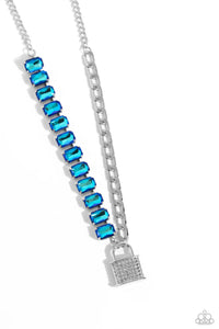Paparazzi LOCK and Roll - Blue Necklace