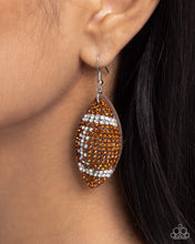 Load image into Gallery viewer, Paparazzi Thrilling Touchdown - Brown Earrings
