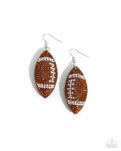 Load image into Gallery viewer, Paparazzi Thrilling Touchdown - Brown Earrings
