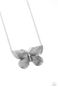 Paparazzi DRAWN to the Wind - Silver Necklace