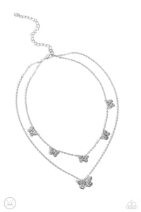 Paparazzi Butterfly Beacon - Silver Necklace
