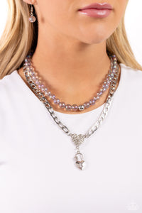 Paparazzi Turn Back the LOCK - Silver Necklace