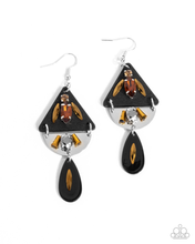Load image into Gallery viewer, Paparazzi Abstract Articulation - Black Earrings
