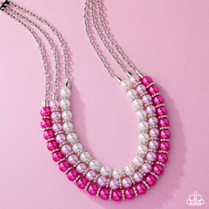 Paparazzi Promising Promenade - Pink Necklace