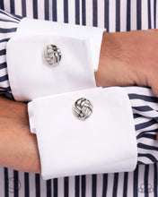 Load image into Gallery viewer, Paparazzi Textured Thief - Silver Cuff Links
