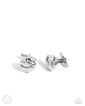 Load image into Gallery viewer, Paparazzi Textured Thief - Silver Cuff Links
