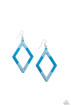 Load image into Gallery viewer, Paparazzi Eloquently Edgy - Blue Earrings
