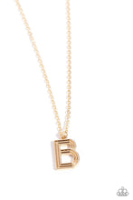 Load image into Gallery viewer, Paparazzi Leave Your Initials - Gold - B Necklace
