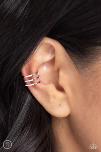 Paparazzi Metro Mashup - Silver Earrings (Ear Cuff)