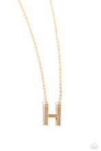 Load image into Gallery viewer, Paparazzi Leave Your Initials - Gold - H Necklace
