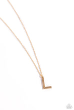 Load image into Gallery viewer, Paparazzi Leave Your Initials - Gold - L Necklace
