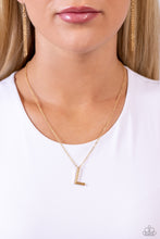 Load image into Gallery viewer, Paparazzi Leave Your Initials - Gold - L Necklace
