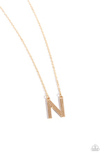 Load image into Gallery viewer, Paparazzi Leave Your Initials - Gold - N Necklace
