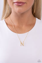 Load image into Gallery viewer, Paparazzi Leave Your Initials - Gold - N Necklace
