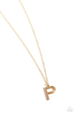 Load image into Gallery viewer, Paparazzi Leave Your Initials - Gold - P Necklace
