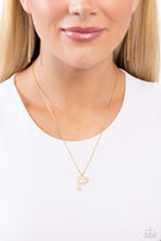 Load image into Gallery viewer, Paparazzi Leave Your Initials - Gold - P Necklace
