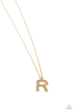 Load image into Gallery viewer, Paparazzi Leave Your Initials - Gold - R Necklace
