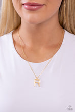 Load image into Gallery viewer, Paparazzi Leave Your Initials - Gold - R Necklace
